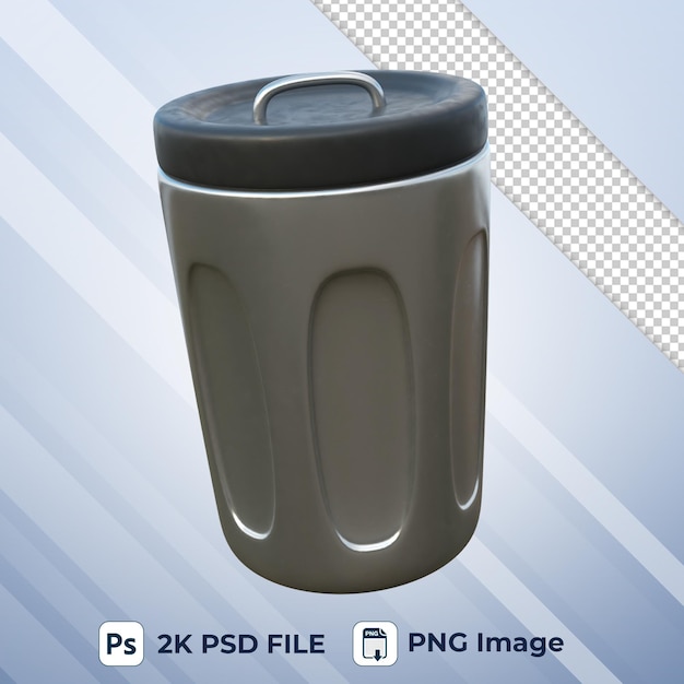 Trash can 3d icon