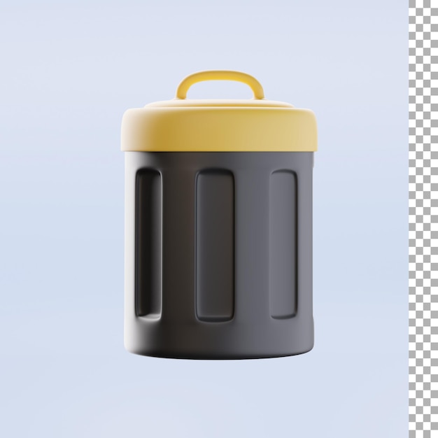 Trash can 3d icon