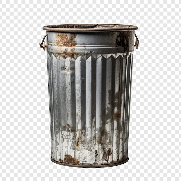 PSD trash can isolated on transparent background