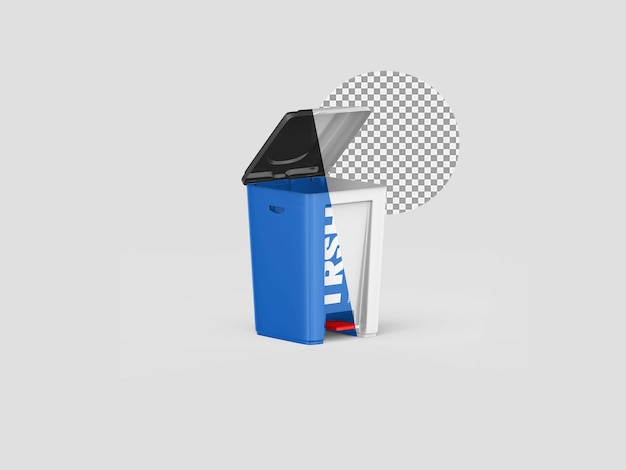 PSD trash can mockup