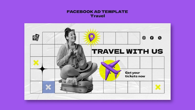 PSD travel adventure facebook template