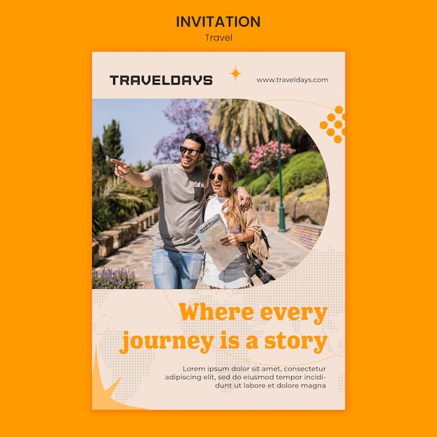 PSD travel adventure invitation template