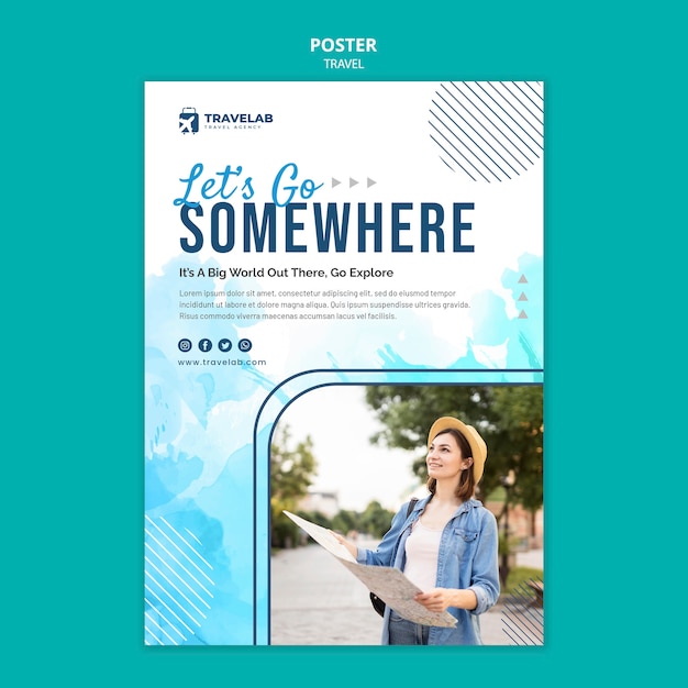 travel adventure poster template