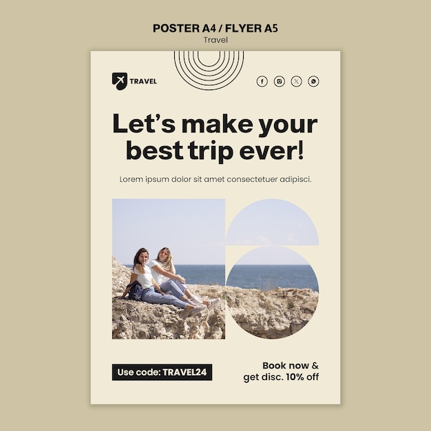 travel adventure poster template