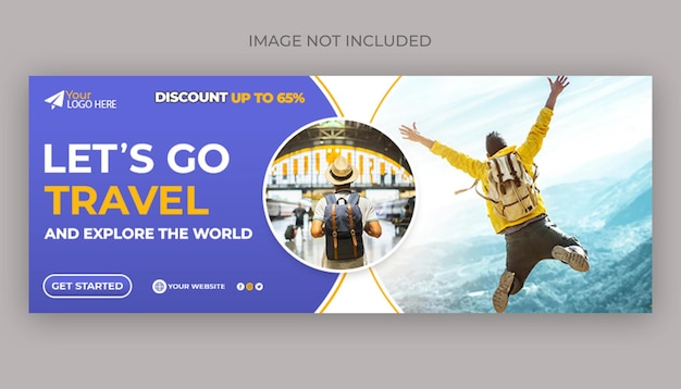 PSD travel agency holiday vacation facebook timeline cover template design