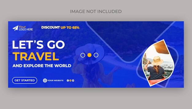 PSD travel agency holiday vacation facebook timeline cover template design