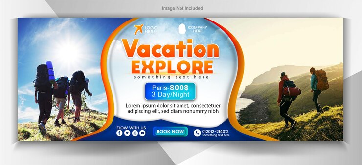 PSD travel agency social media banner