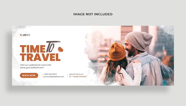 PSD travel agency social media and facebook cover banner template premium psd