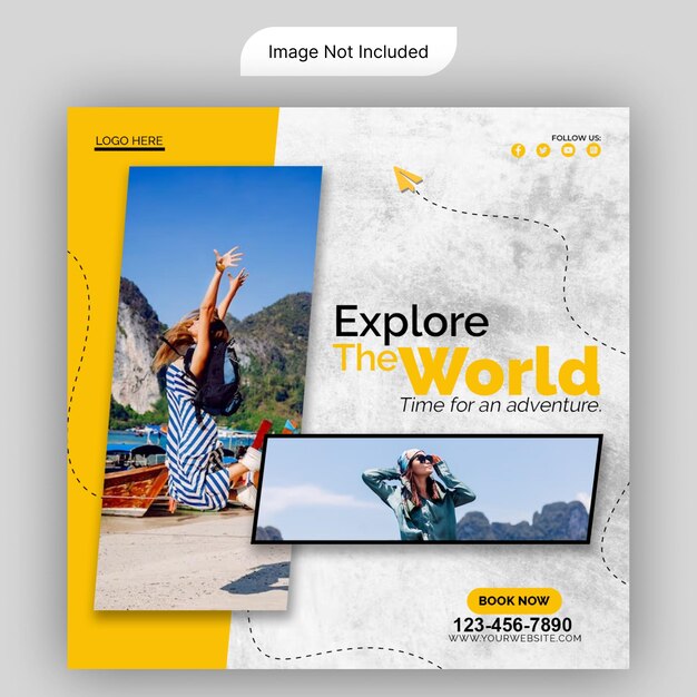 Travel agency social media post template