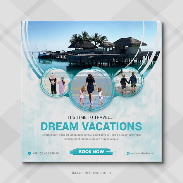 travel agency social media post or tour holiday vacation instagram post