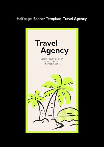 PSD travel agency template design