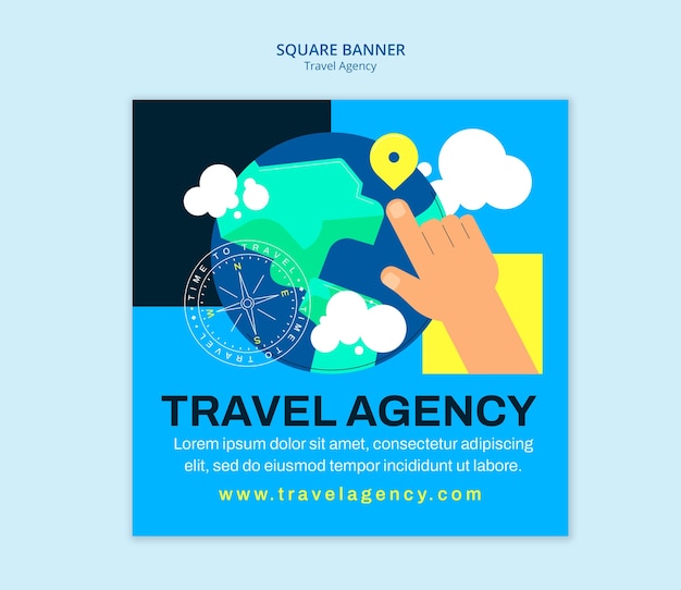 PSD travel agency template design