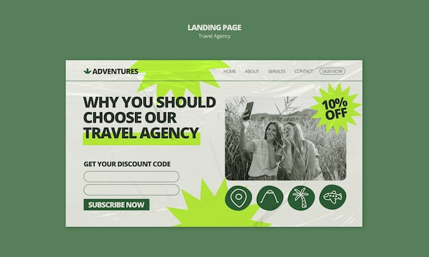 PSD travel agency template design