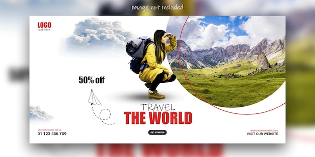 PSD travel agency web banner template