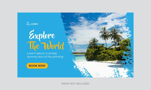 Travel Agency youtube thumbnail design and web banner Tourism Marketing Service video thumbnail