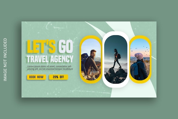 PSD travel agency youtube thumbnail design