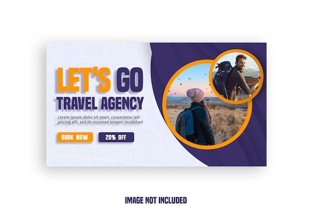 Travel agency YouTube thumbnail design