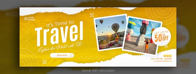 PSD 旅行と観光のfacebookカバーテンプレート