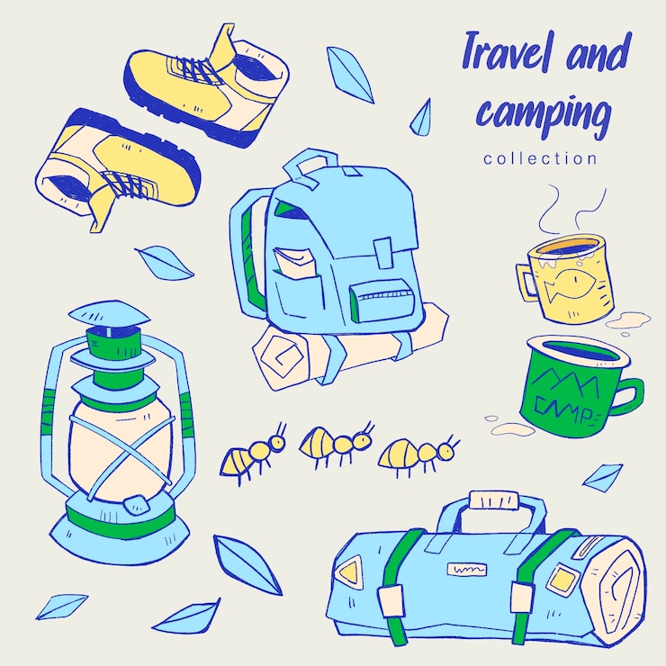 PSD 旅行和露營用品