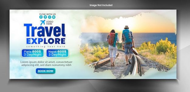 travel company banner design template