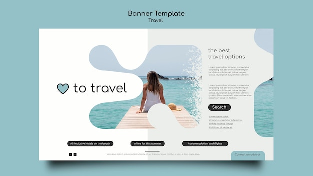 Travel concept banner template