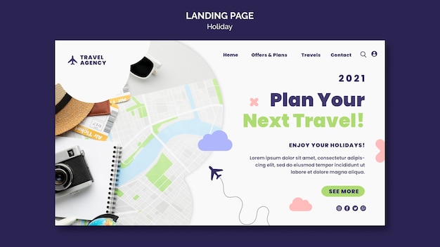 Travel concept landing page