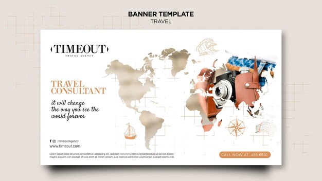 PSD travel consultant banner template