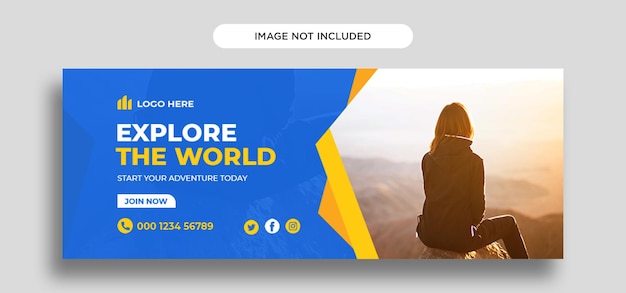 PSD travel facebook cover design template