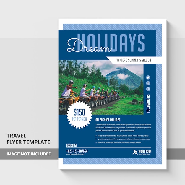PSD travel flyer template
