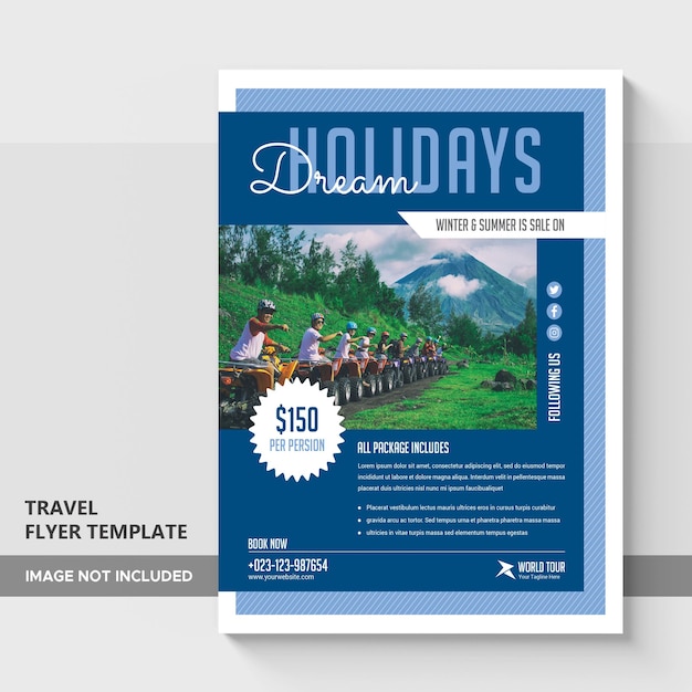 Travel flyer template