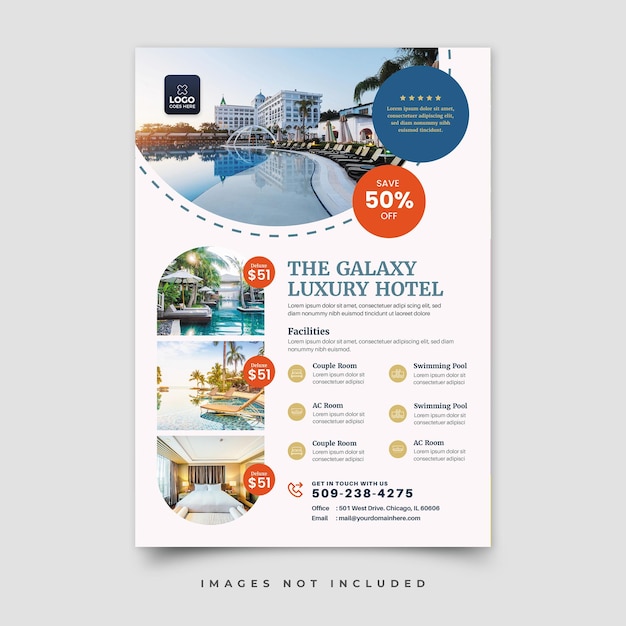 PSD travel flyer template