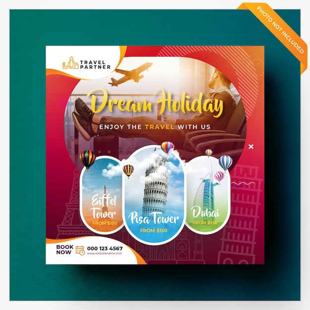 Travel Holiday Social Media Banner Template