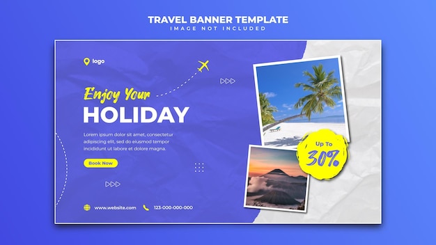 travel holiday vacation banner template
