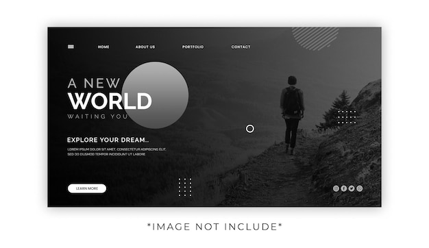 PSD travel landing page template