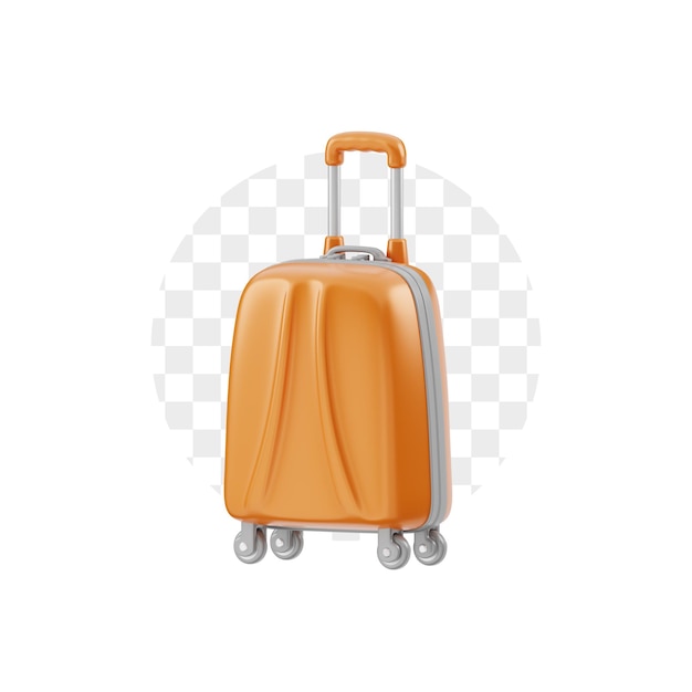 Travel luggage 3d icon premium psd