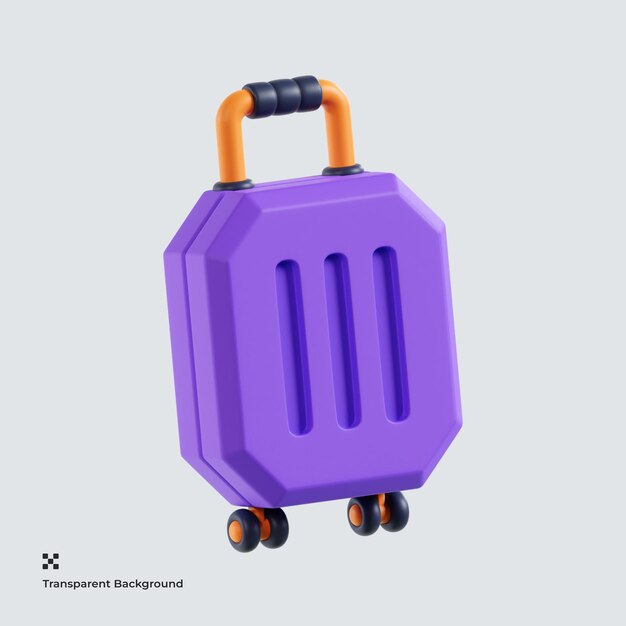 PSD travel luggage 3d icon