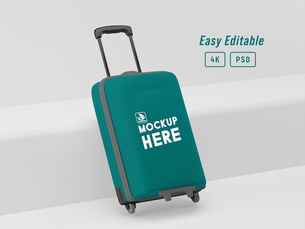 Travel luggage mockup design