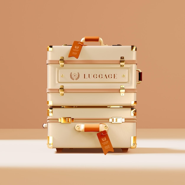 Travel luggage mockup