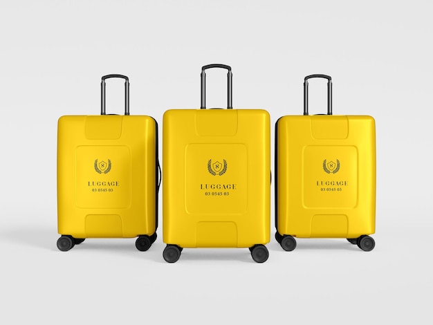 PSD travel luggage mockup