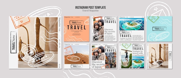 PSD travel magazine template design