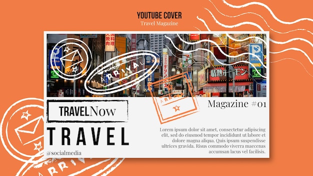 PSD travel magazine template design