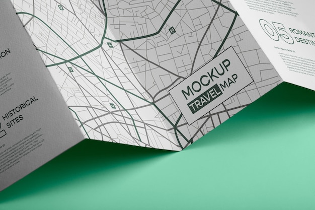 PSD travel map mockup design