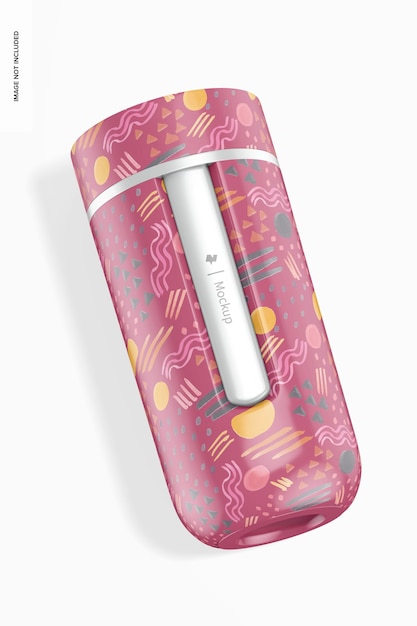 travel mug mockup, top view