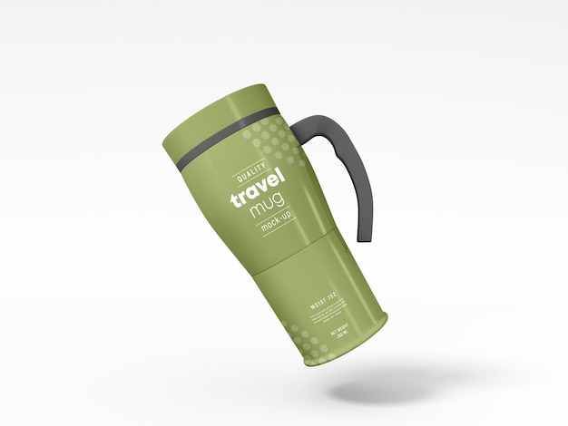 Tazza da viaggio con coperchio protettivo mockup