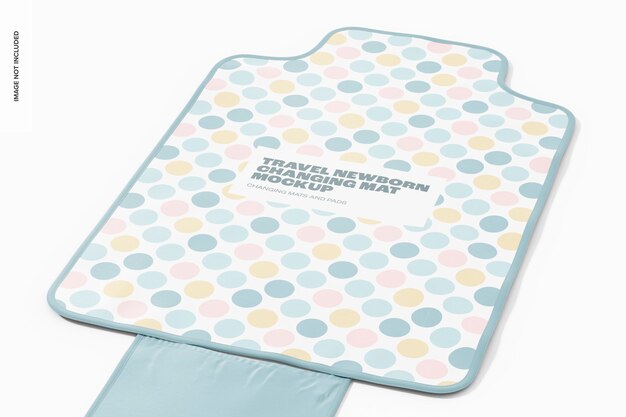 Travel Newborn Changing Mat Mockup, Close Up