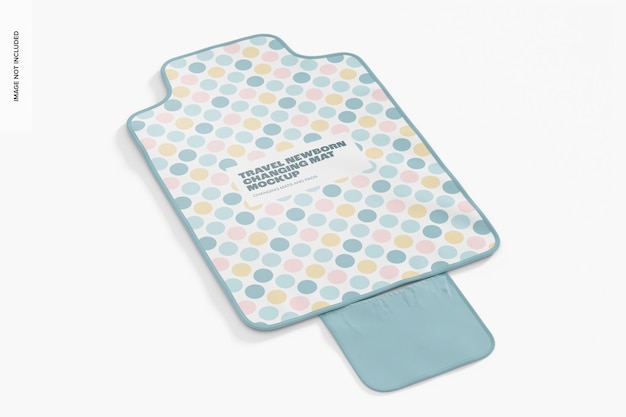 Travel Newborn Changing Mat Mockup, Left View