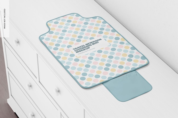 Travel Newborn Changing Mat Mockup, Perspective