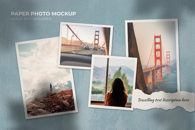 Travel Paper Photo Mockup