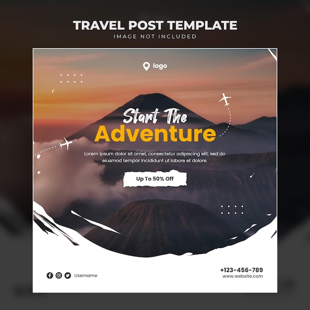 Travel Post Template Instagram Post