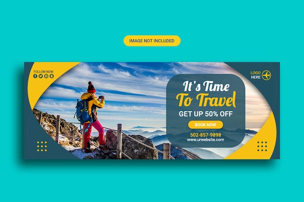 Travel social media facebook cover web banner